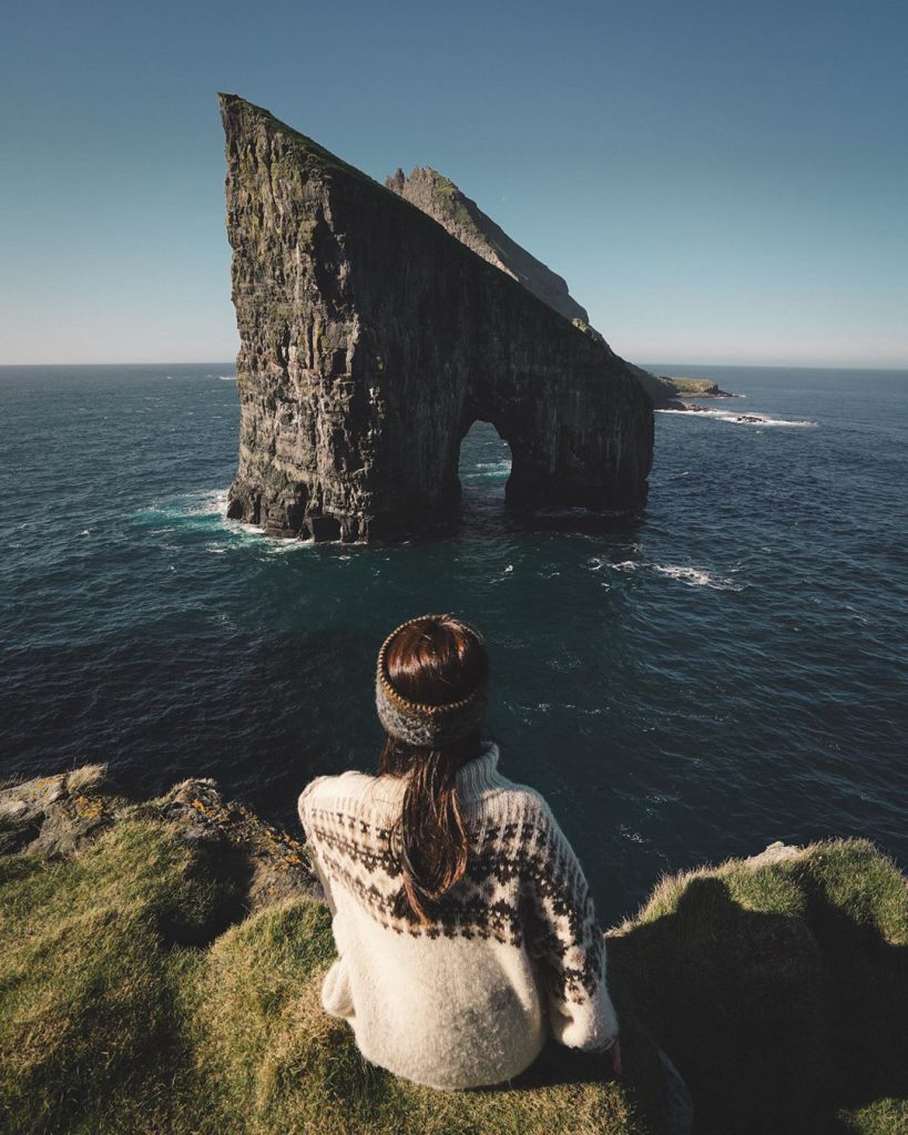 Faroe Islands Tindhólmur and Dranganir Vágar view - Faroe Islands’ most instagrammable places