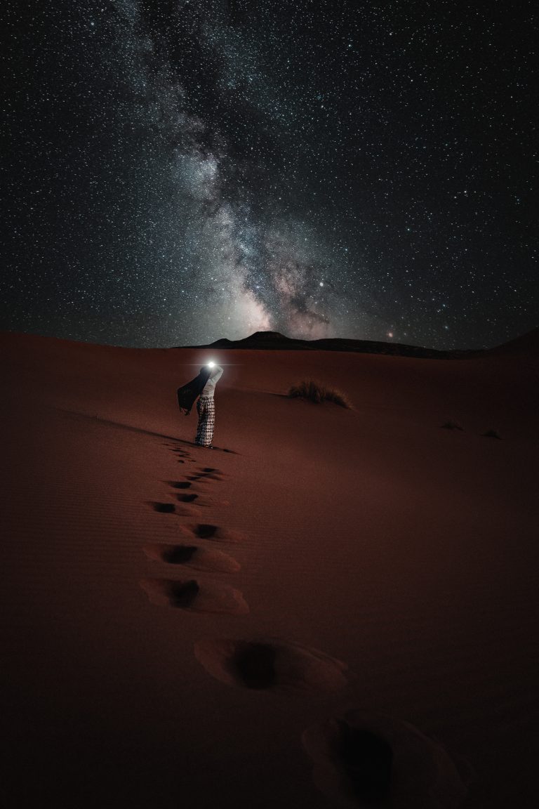 Stargazing in the Sahara desert