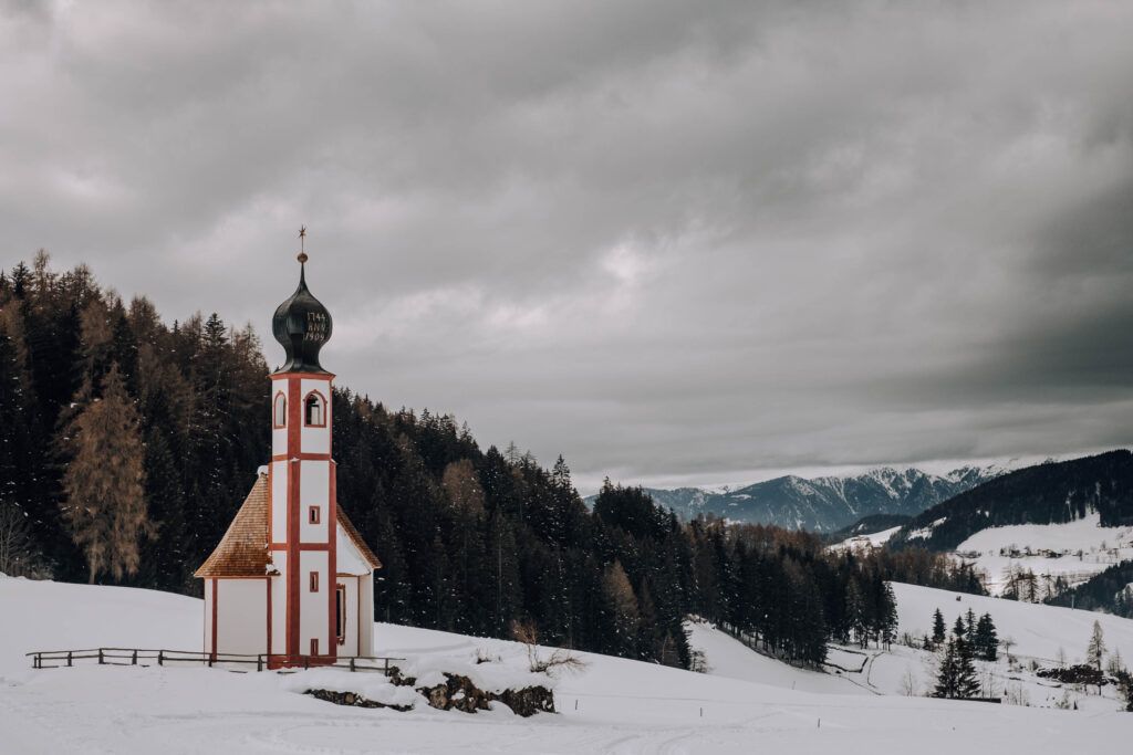 St Johann in Ranui Church, Dolomites, Italy